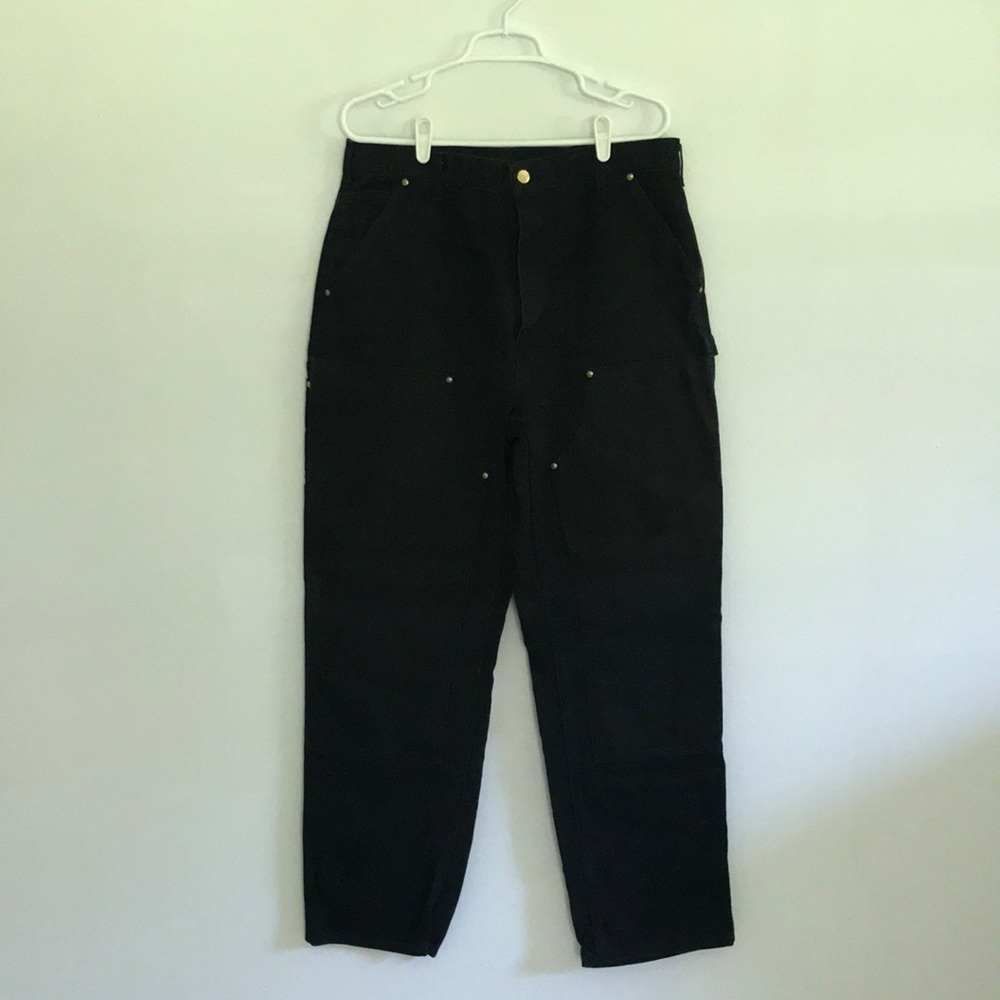 Carhartt Loose Original Fit Black Straight Leg Double Layer Pants 36 by 34